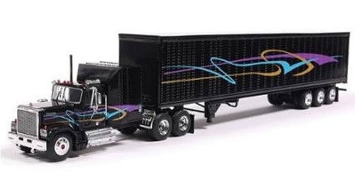 <予約 2026/11月発売予定> ixo 1/64 GMC ジェネラル 1980 ブラック/ゴールドトレーラー