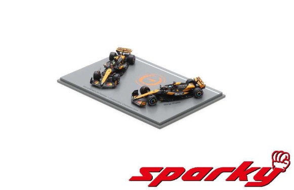 Sparky 1/64 McLaren MCL38 No.4 & No.81 Constructor Champion F1 2024 Lando Norris  & Oscar Piastri