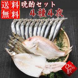 名人の干物 晩酌セット ４種４夜【送料無料】