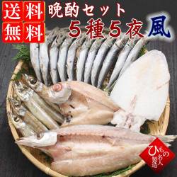 名人の干物 晩酌セット ５種５夜-竹【送料無料】