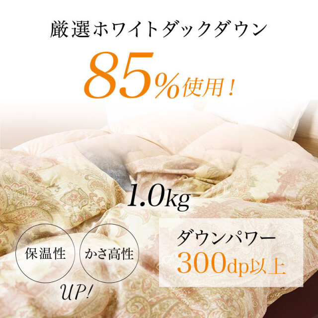 訳アリ柄任せニューゴールドラベル85％立体キルト羽毛掛ふとん ry0187