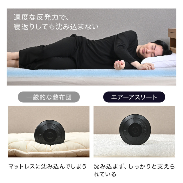 エアーアスリートplus 立体構造素材使用 硬め マットレス 日本製 SL