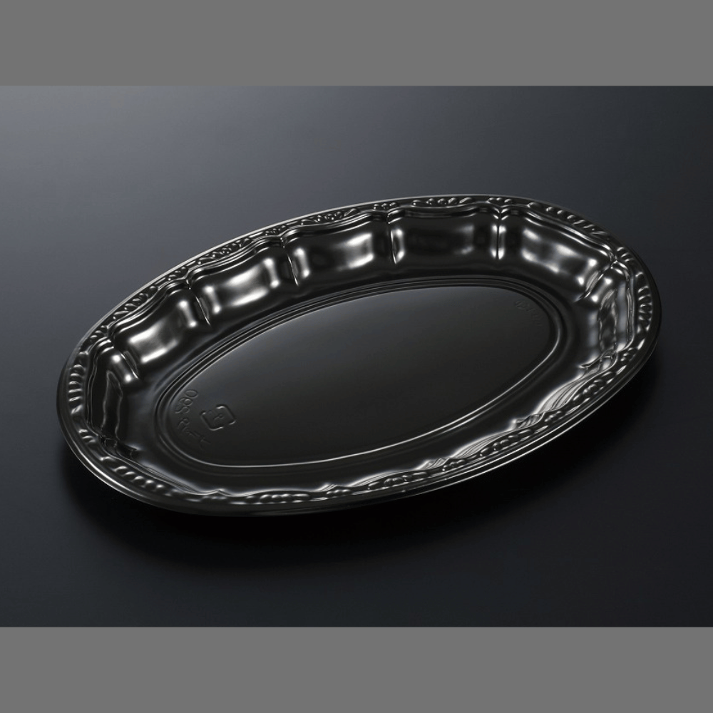 中央化学 HSプラッター 290BK（L） 身 オードブル容器 横幅285mm 400枚入