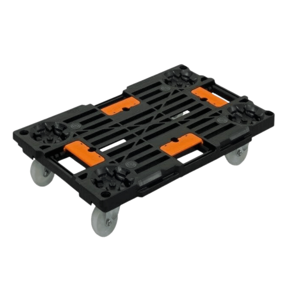 ナンシン 樹脂連結ドーリー（平台車）微音 縦横連結 PD-427