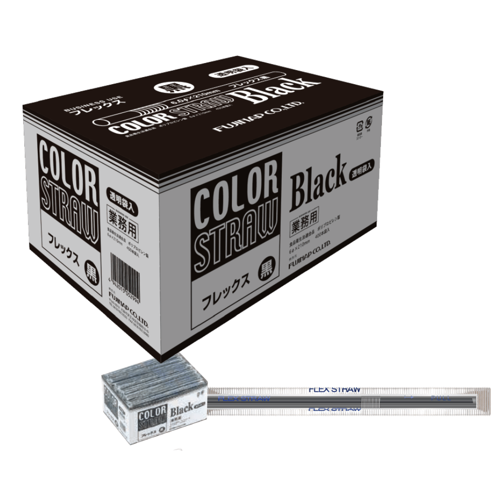 フジナップ フジフレックス ストロー 透明袋入 6Φ×210mm 400本×16箱