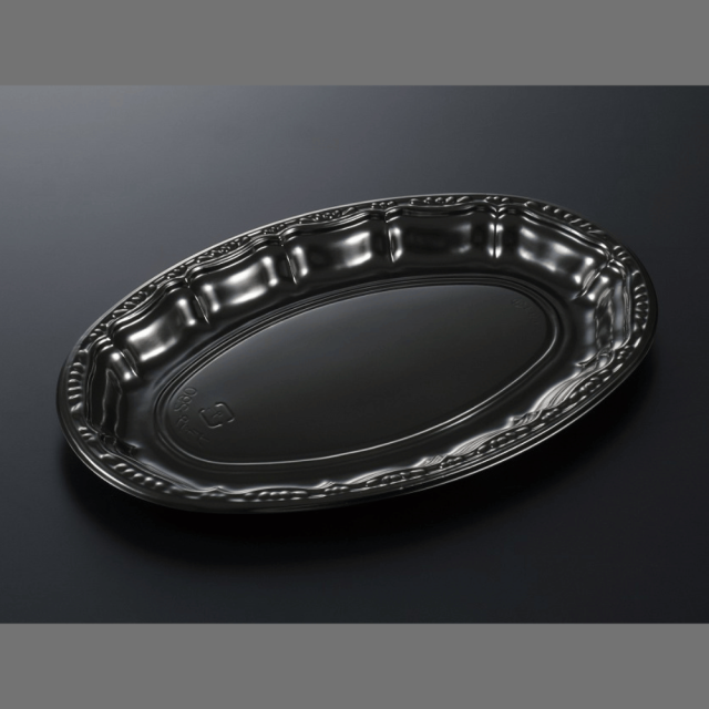 中央化学 HSプラッター 290BK（L） 身 オードブル容器 横幅285mm 400枚入