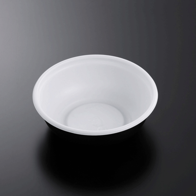 中央化学 SD庵里丼 M17深 身 どんぶり容器 電子レンジ対応/白黒（W-BK）