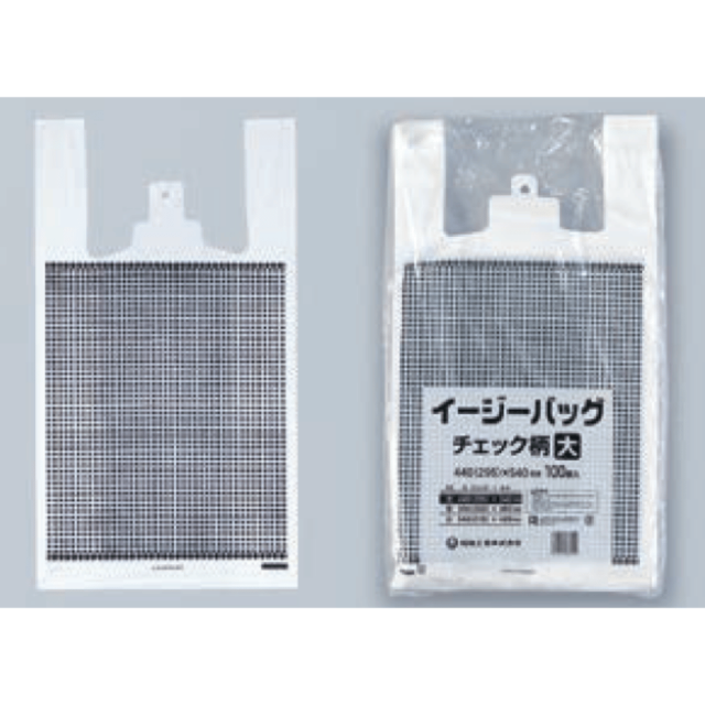 福助工業 イージーバッグ チェック柄/小サイズ 100枚×20袋