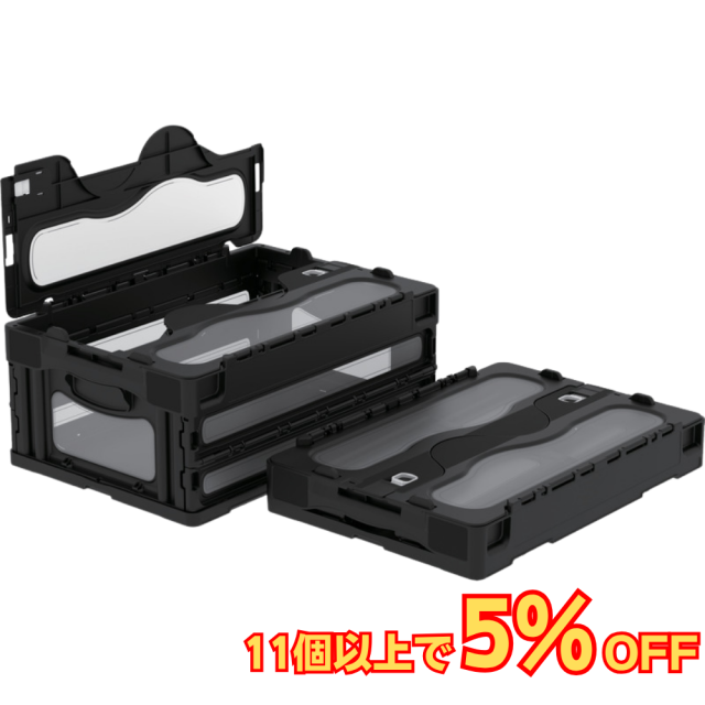 サンコー マドコン C-30B 蓋つき 30L 透明 ブラック