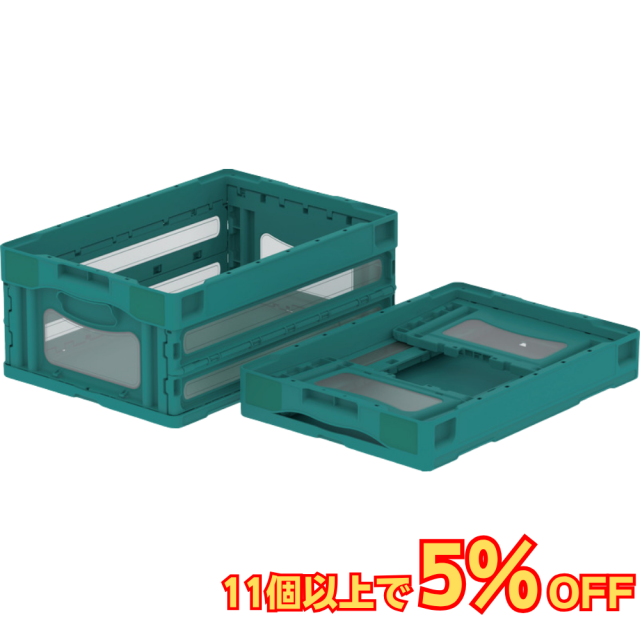 サンコー マドコン O-30B 蓋無 30L 透明 グリーン