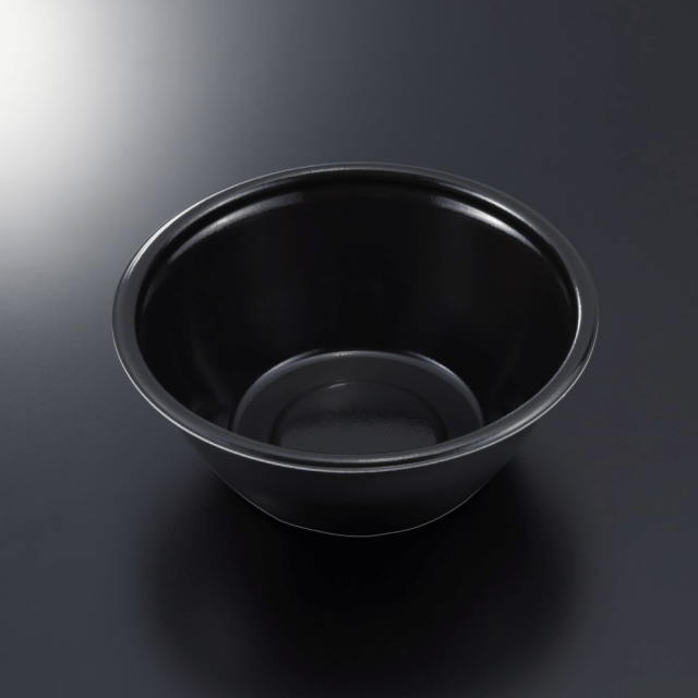中央化学 TPめん鉢 M20 身 麺容器 電子レンジ対応/黒両