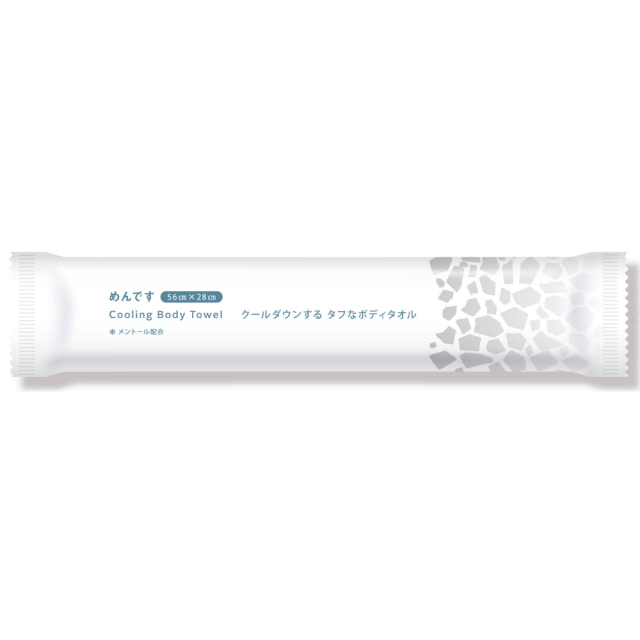 溝端紙工印刷 めんです Cooling Body Towel 熱中症対策 おしぼり コットン100% 100本入