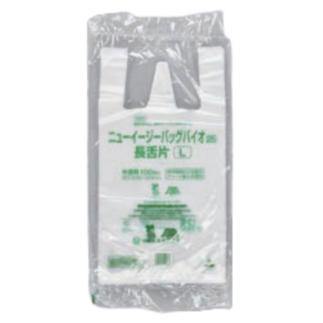 福助工業 ニューイージーバッグ バイオ25長舌弁（ブロック無し） レジ袋 半透明