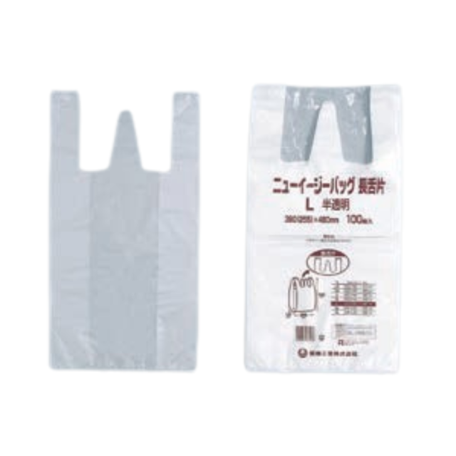 福助工業 ニューイージーバッグ長舌片（ブロック無し） レジ袋 半透明