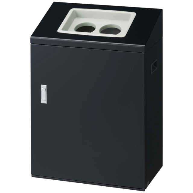 山崎産業 リサイクルボックスNYI-50 屋内用50L/２穴（ブラック）
