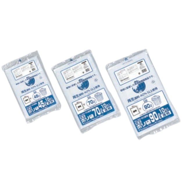 福助工業 再生業務用ポリ袋 ELタイプ（LDPE） 透明 グリーン購入法適合