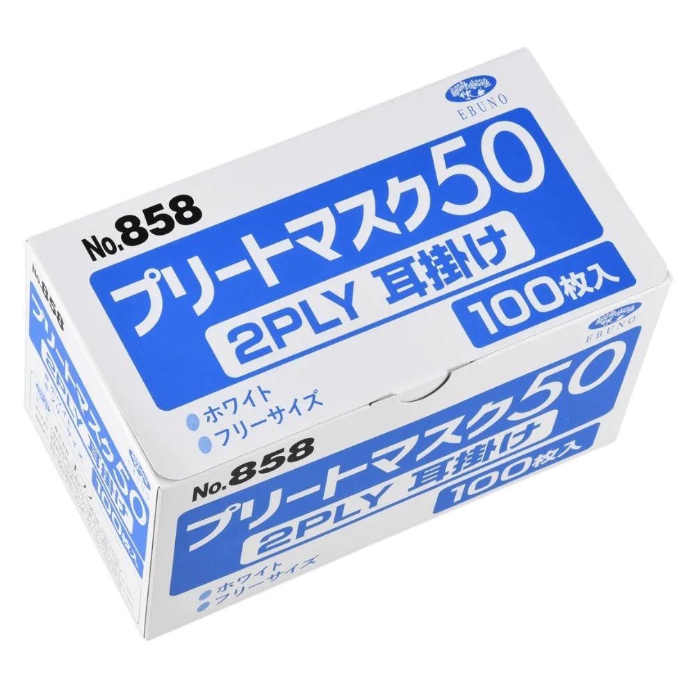エブノ プリートマスク50　2PLY　耳掛