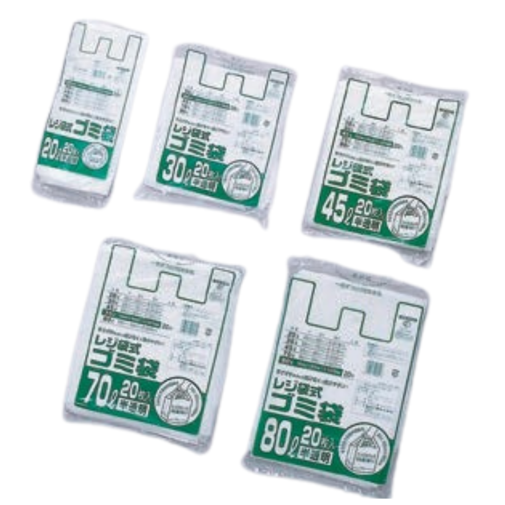 福助工業 レジ袋式ゴミ袋 半透明 HDPE