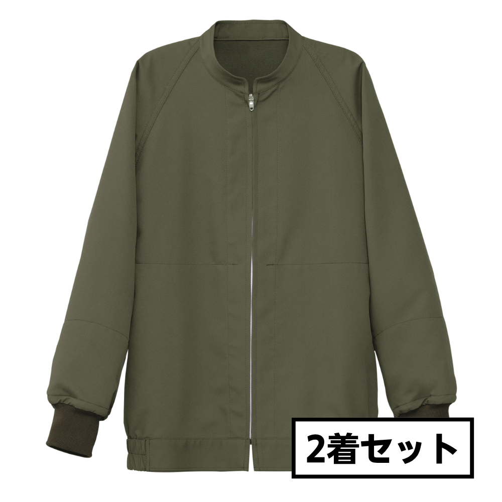 セブンユニフォーム 抗菌コート 男女兼用 長袖 カーキ BA1092 （2着セット）