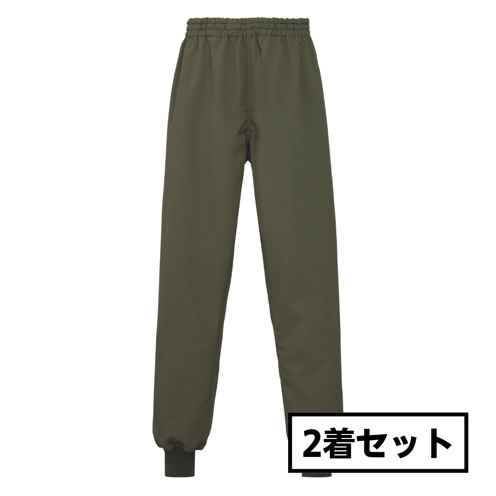 セブンユニフォーム 抗菌パンツ 男女兼用 カーキ BL1493 （2着セット）