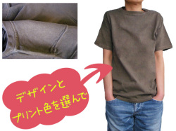 hinolismo-迷えるTシャツ半袖カーキにプリント-Good Onグッドオン使用