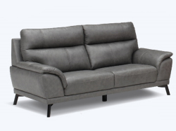 ３人掛けハイバック牛革ソファ　　スタッド