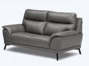 2人掛けハイバック牛革ソファ　　スタッド