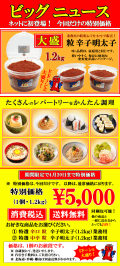 業務用粒明太子　大盛　消費税込・送料無料