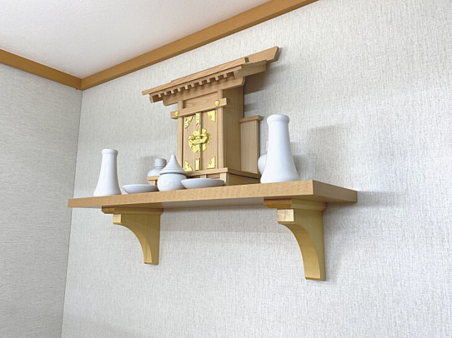 神棚用棚板 取り付け方法が簡単な神棚の棚板-事務所やマンションに最適、幅56cm
