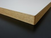 メラミン化粧板と天然無垢材で作るテーブル天板、カウンター