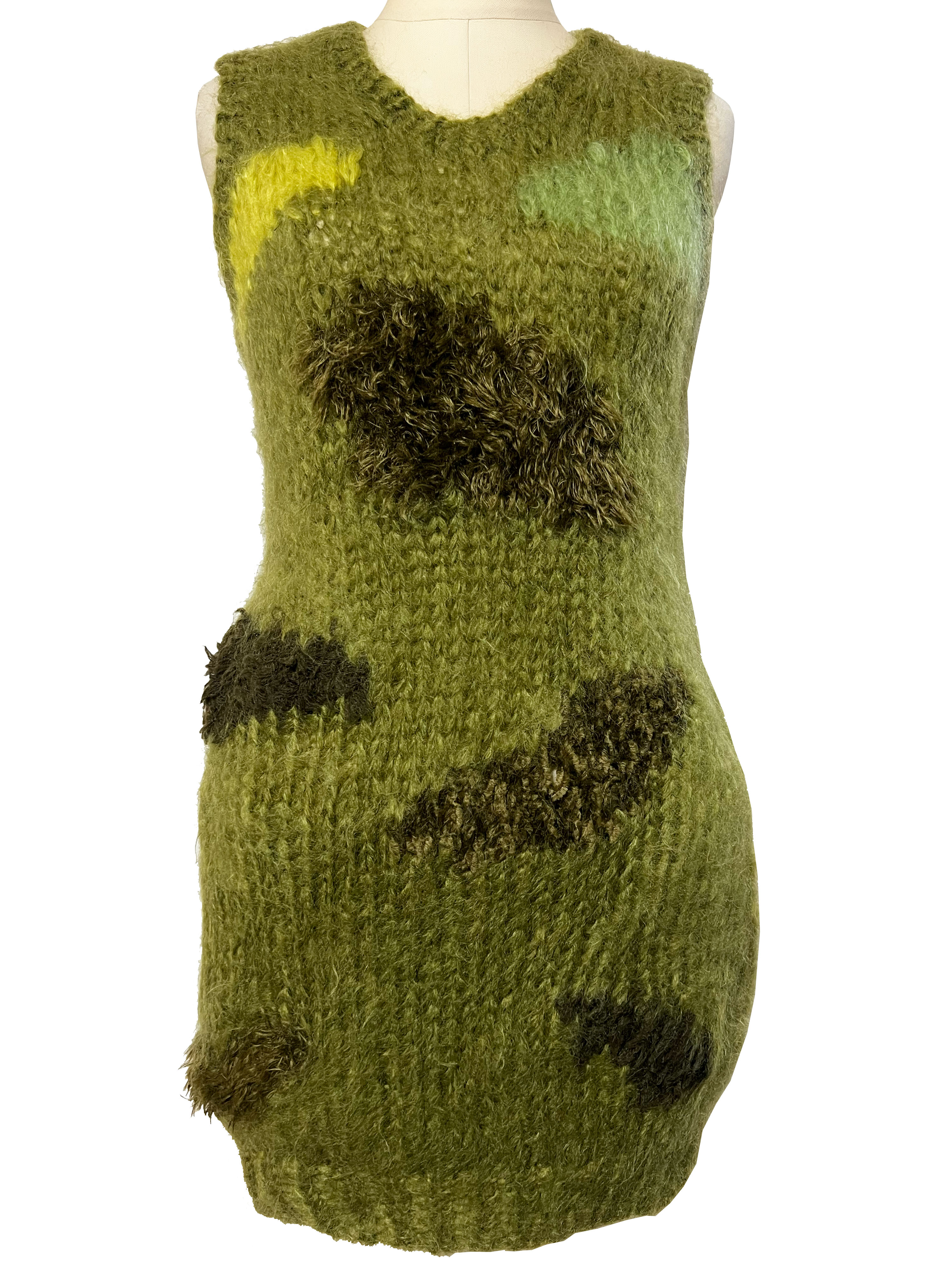 ニット、ノースリーブ、迷彩、プルオーバー、ワンピース