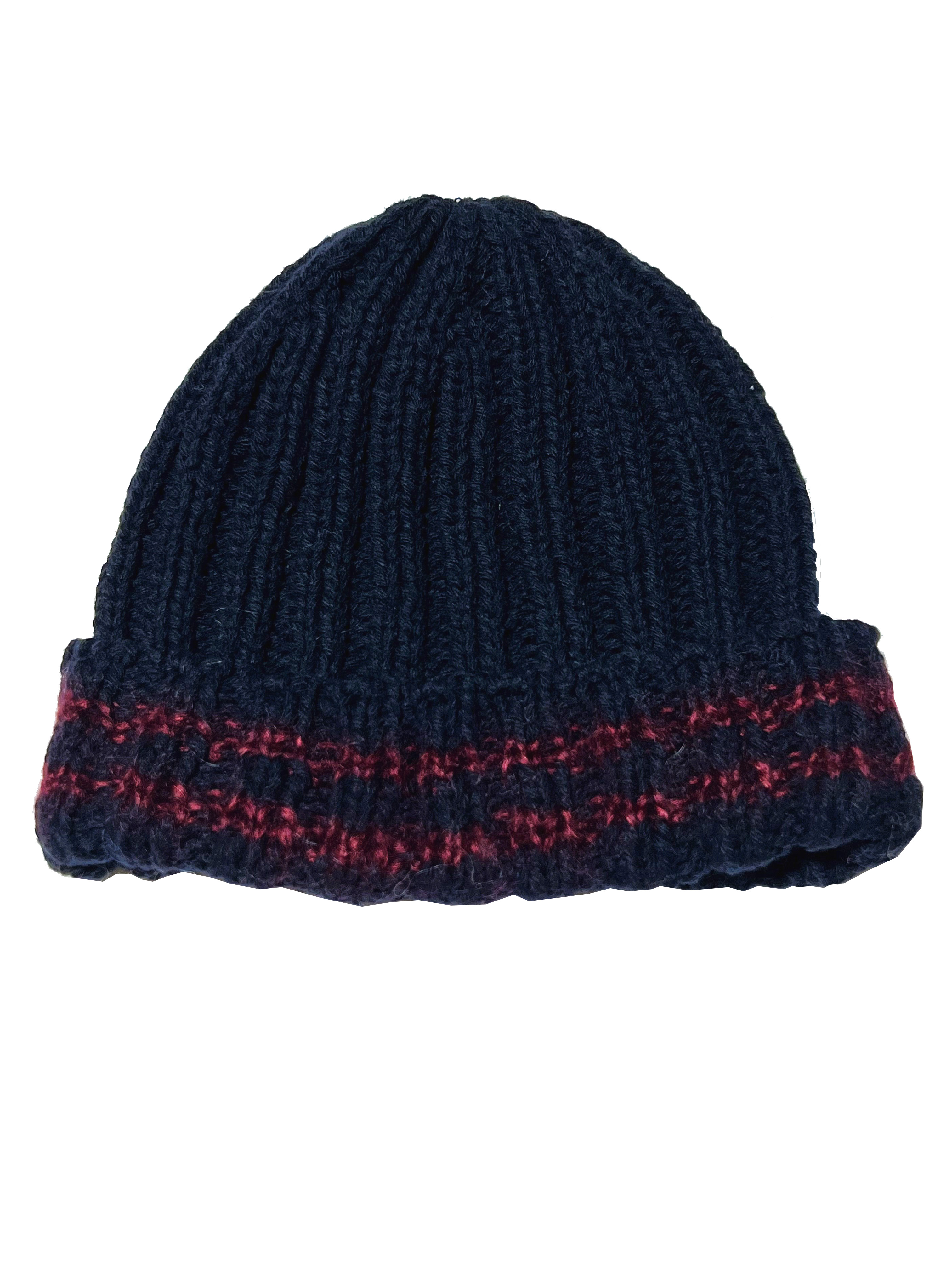 ニット、帽子、ワッチ、リブ編、ライン