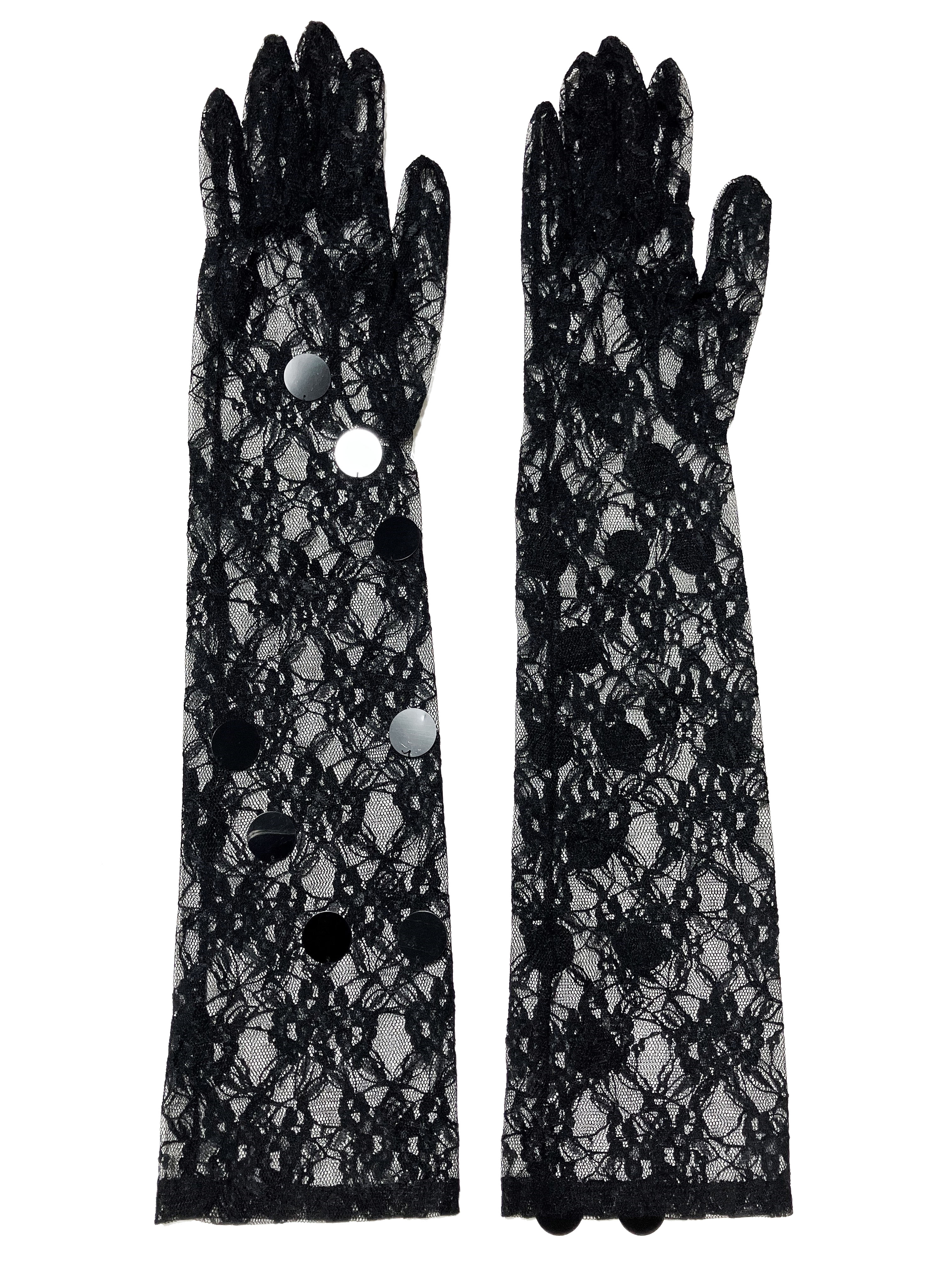 レース、手袋、グローブ、スパンコール、モノトーン