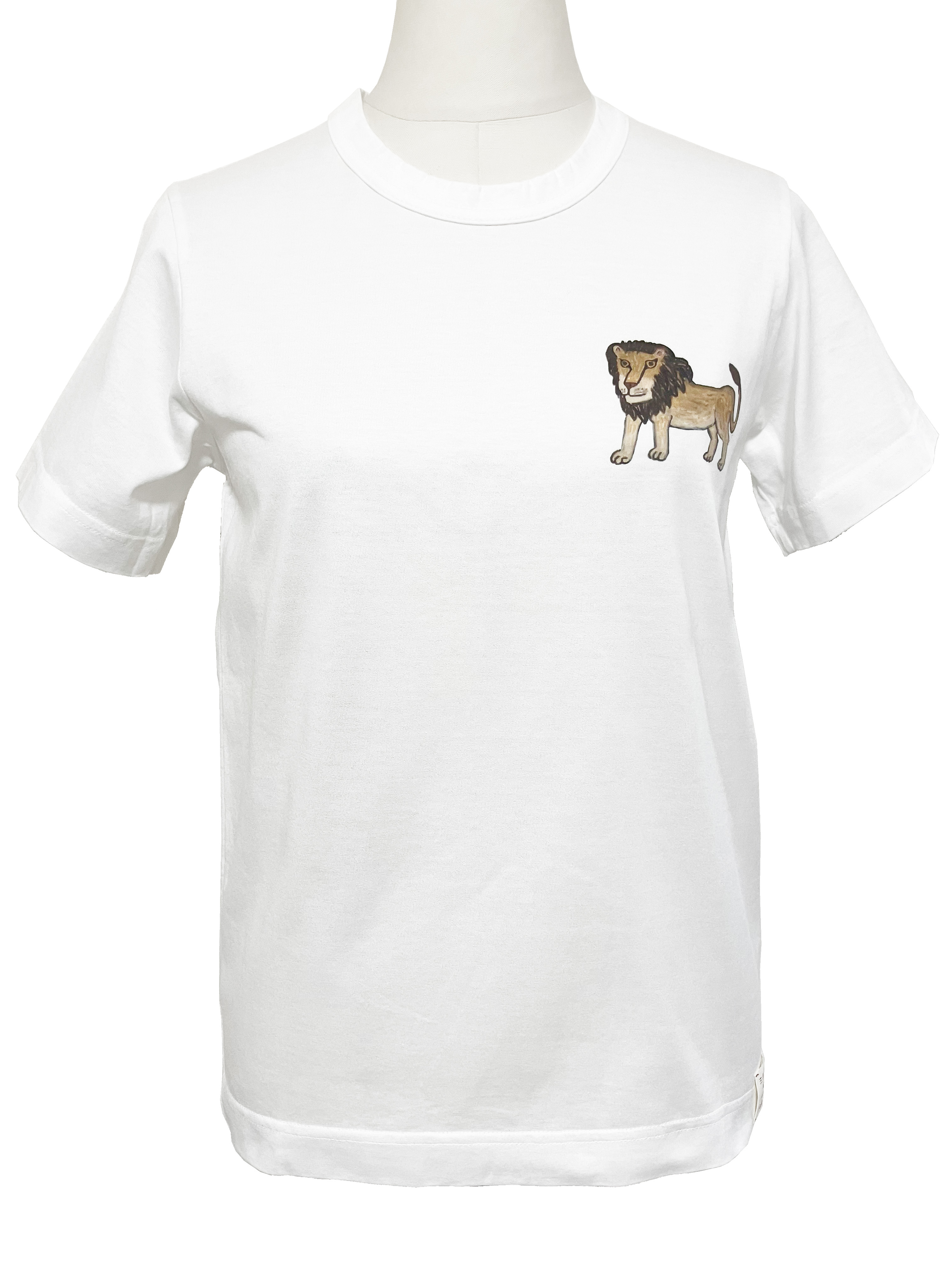 Tシャツ、プリント、ライオン、ユニセックス、綿