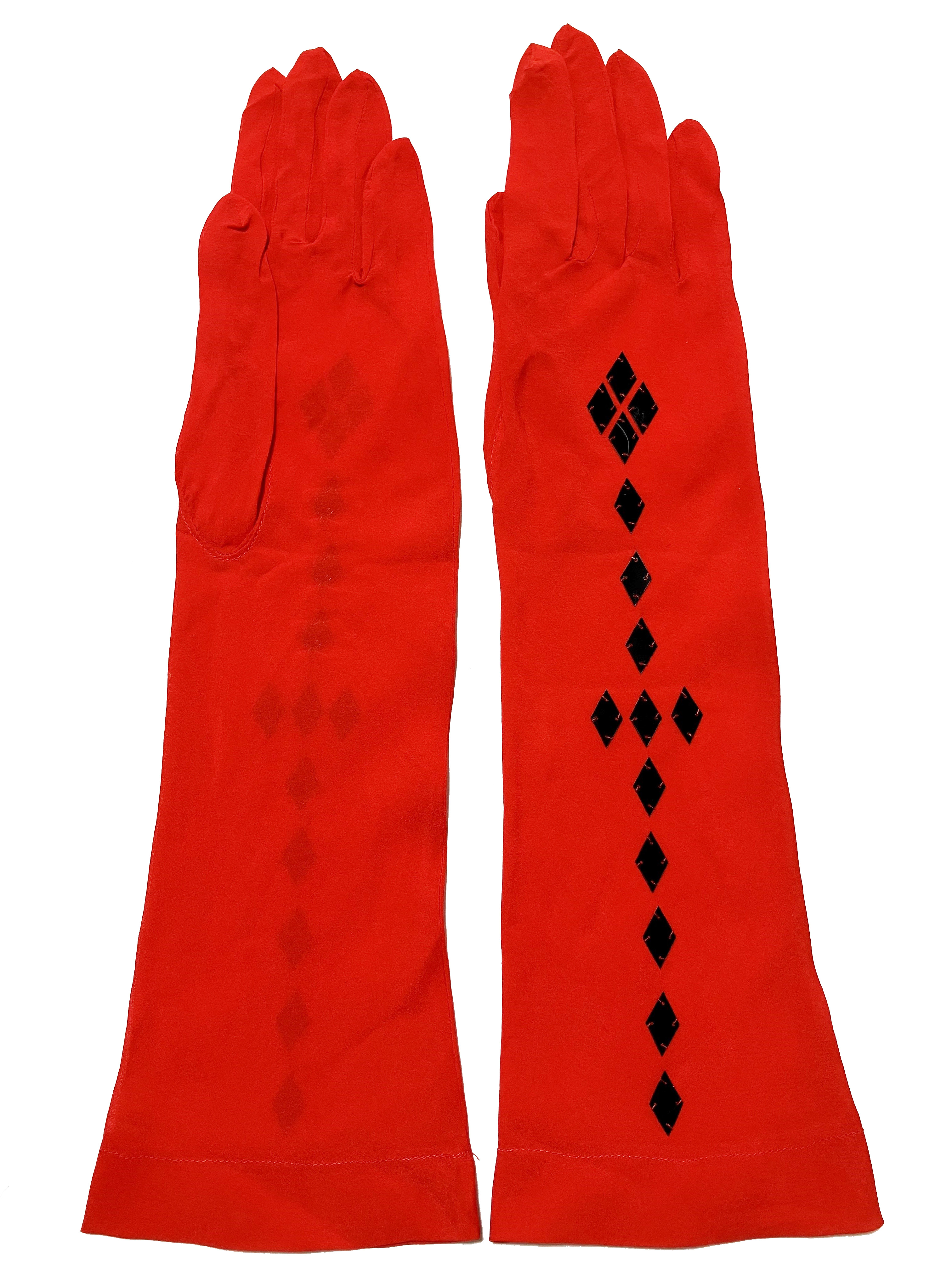 シルク、手袋、グローブ、ジョーゼット、ダイヤ