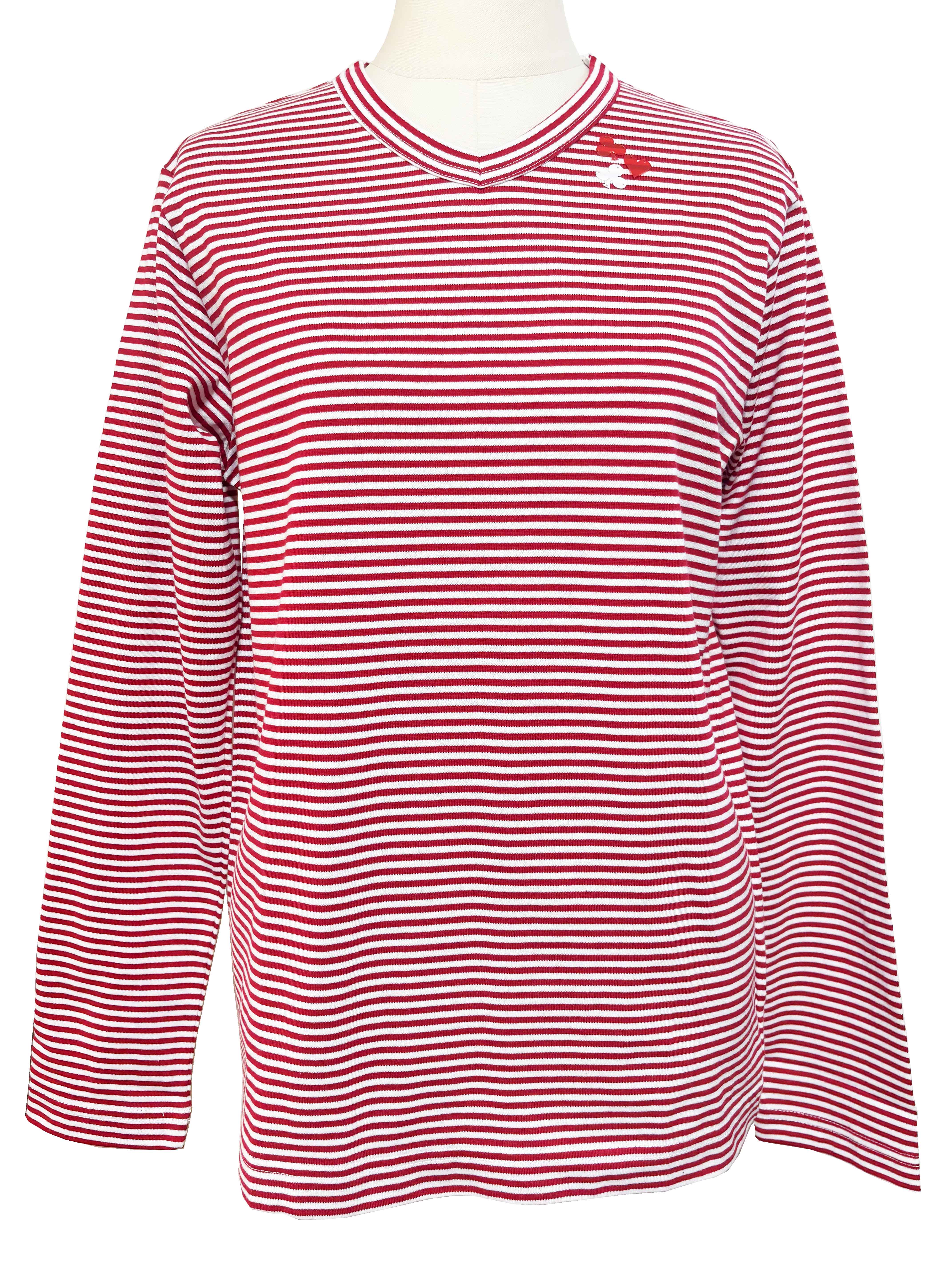 Tシャツ、ボーダー、長袖、ユニセックス、綿