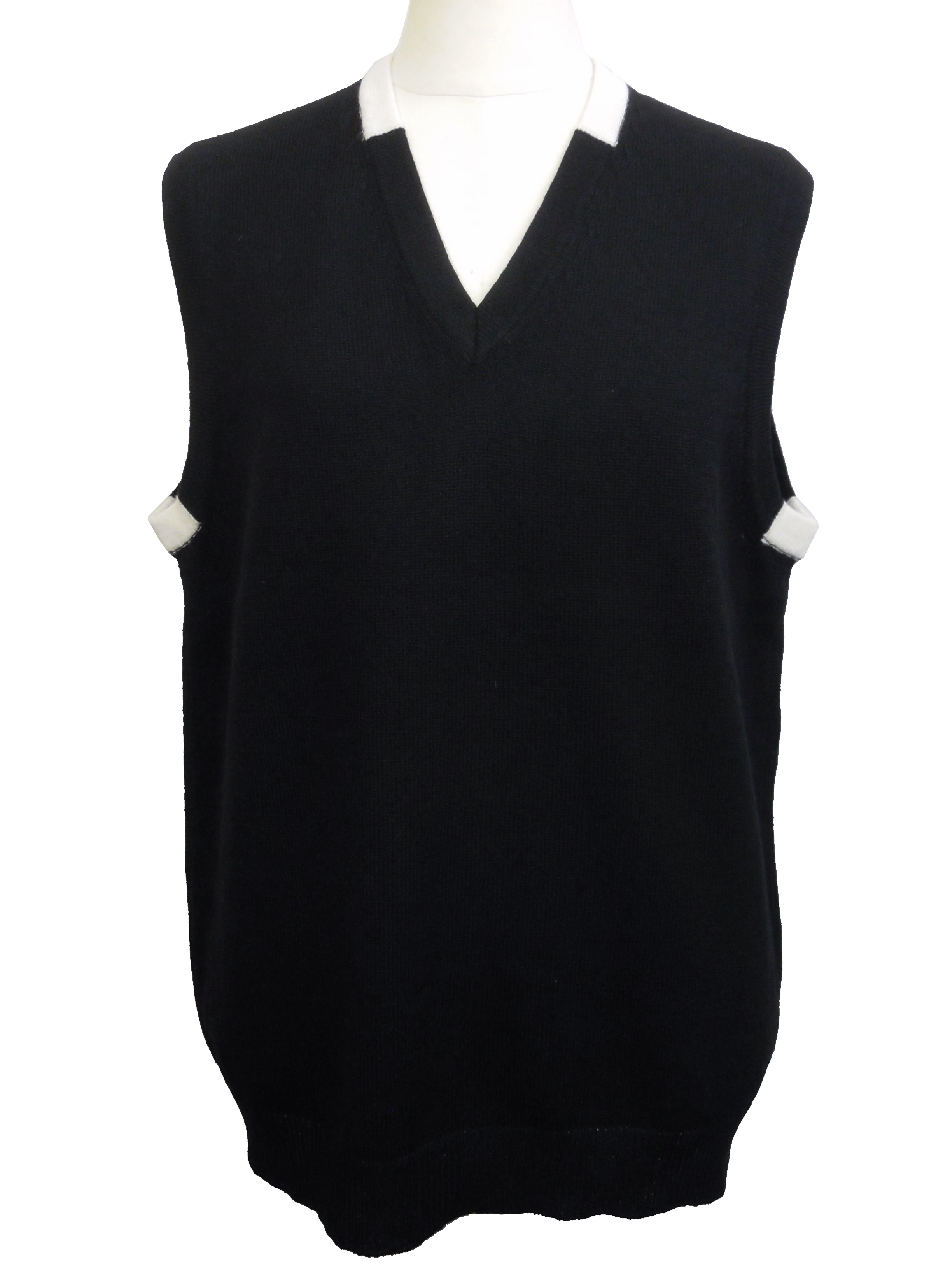 ベスト、カラーブロック、Vネック、ニット、ノースリーブ