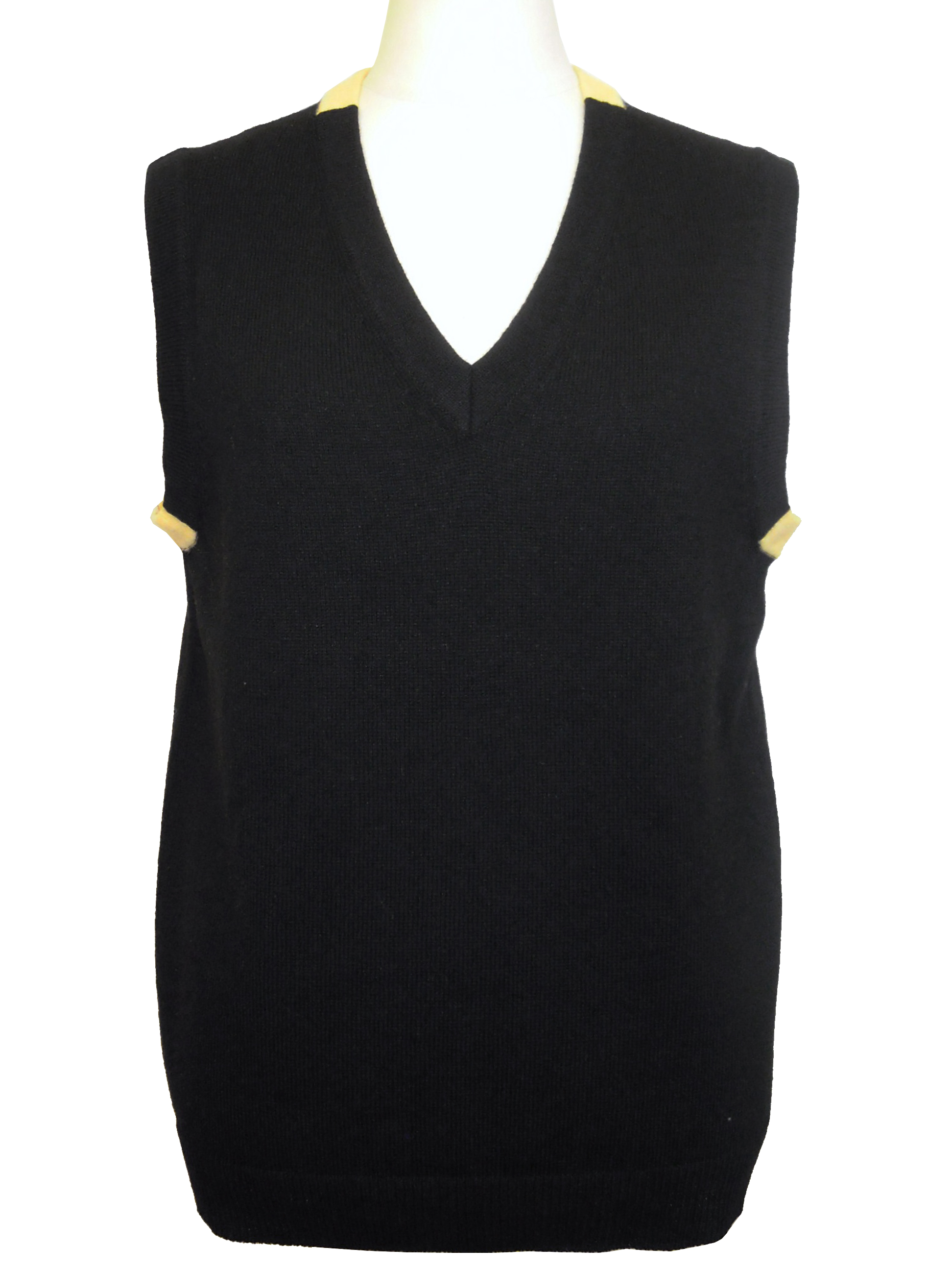 ベスト、カラーブロック、Vネック、ニット、ノースリーブ