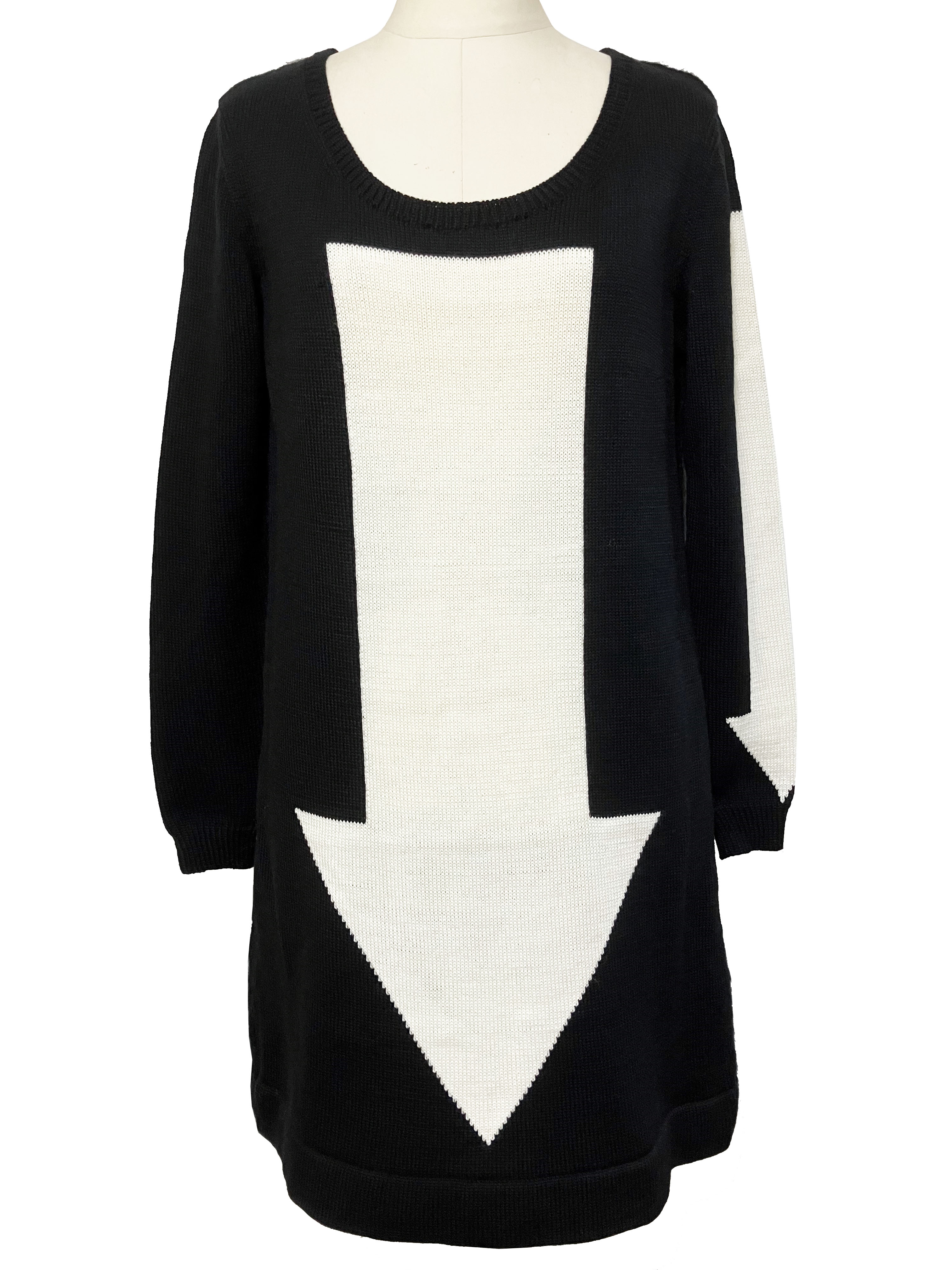 ニット、ワンピース、ジャカード、モヘア、クルーネック