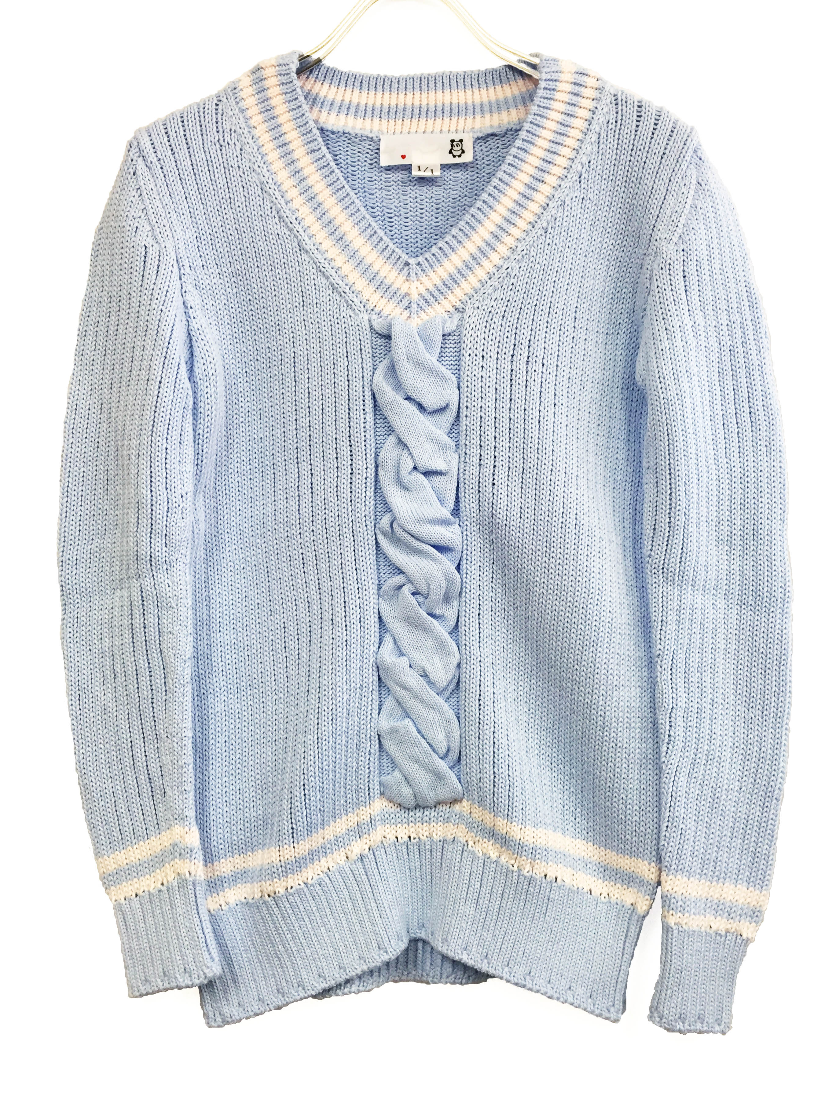 チルデン、プルオーバー、ニット、ケーブル、Vネック