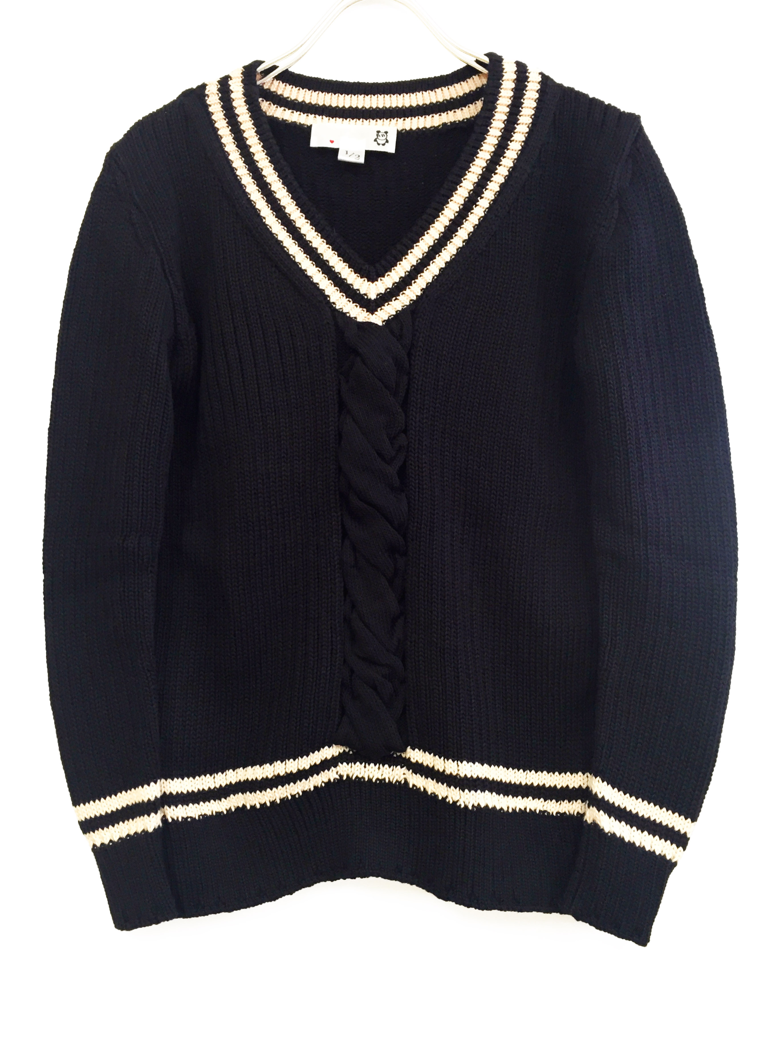 チルデン、プルオーバー、ニット、ケーブル、Vネック