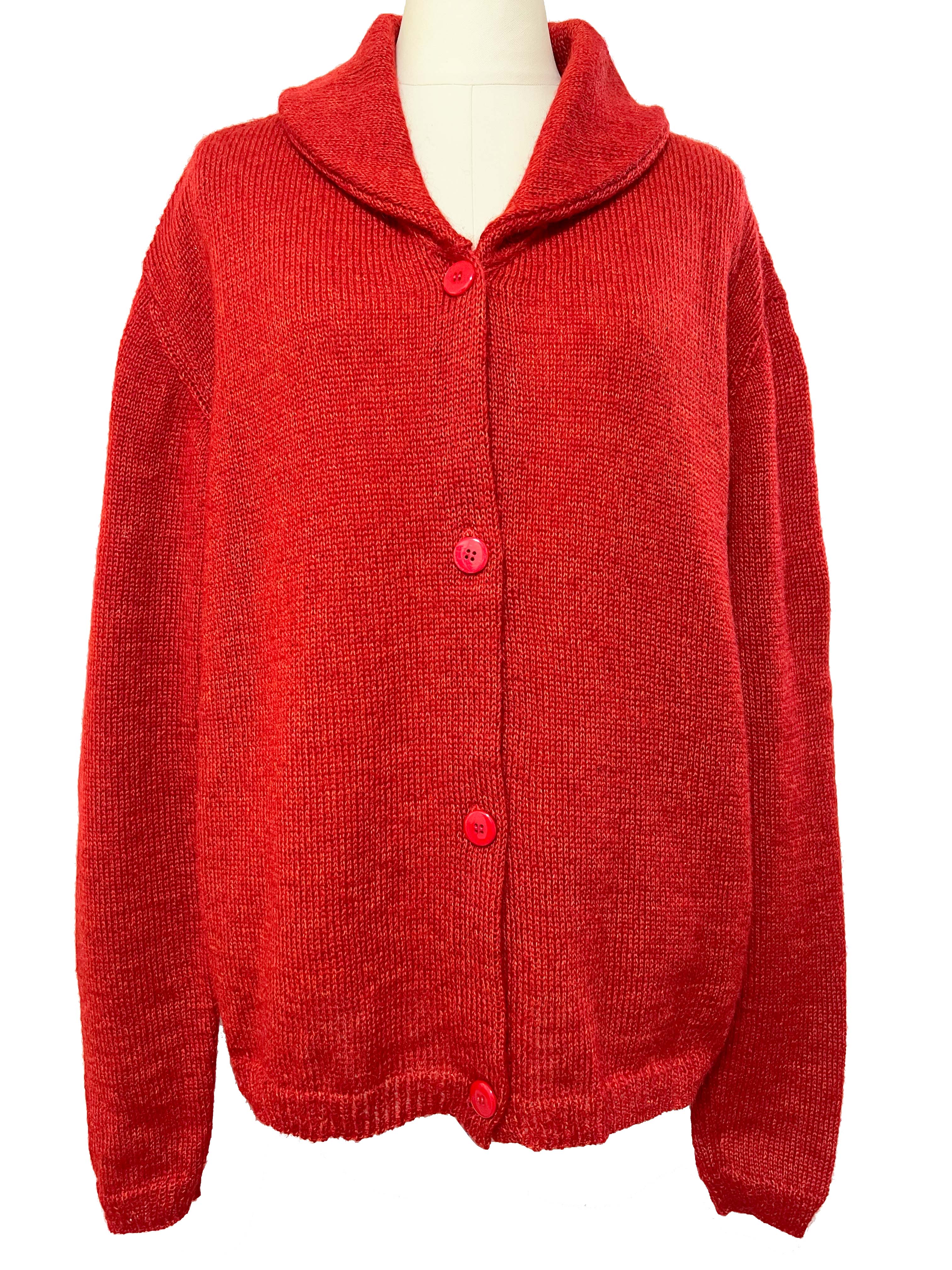 ニット、カーディガン、モヘア、ショールカラー、トップス