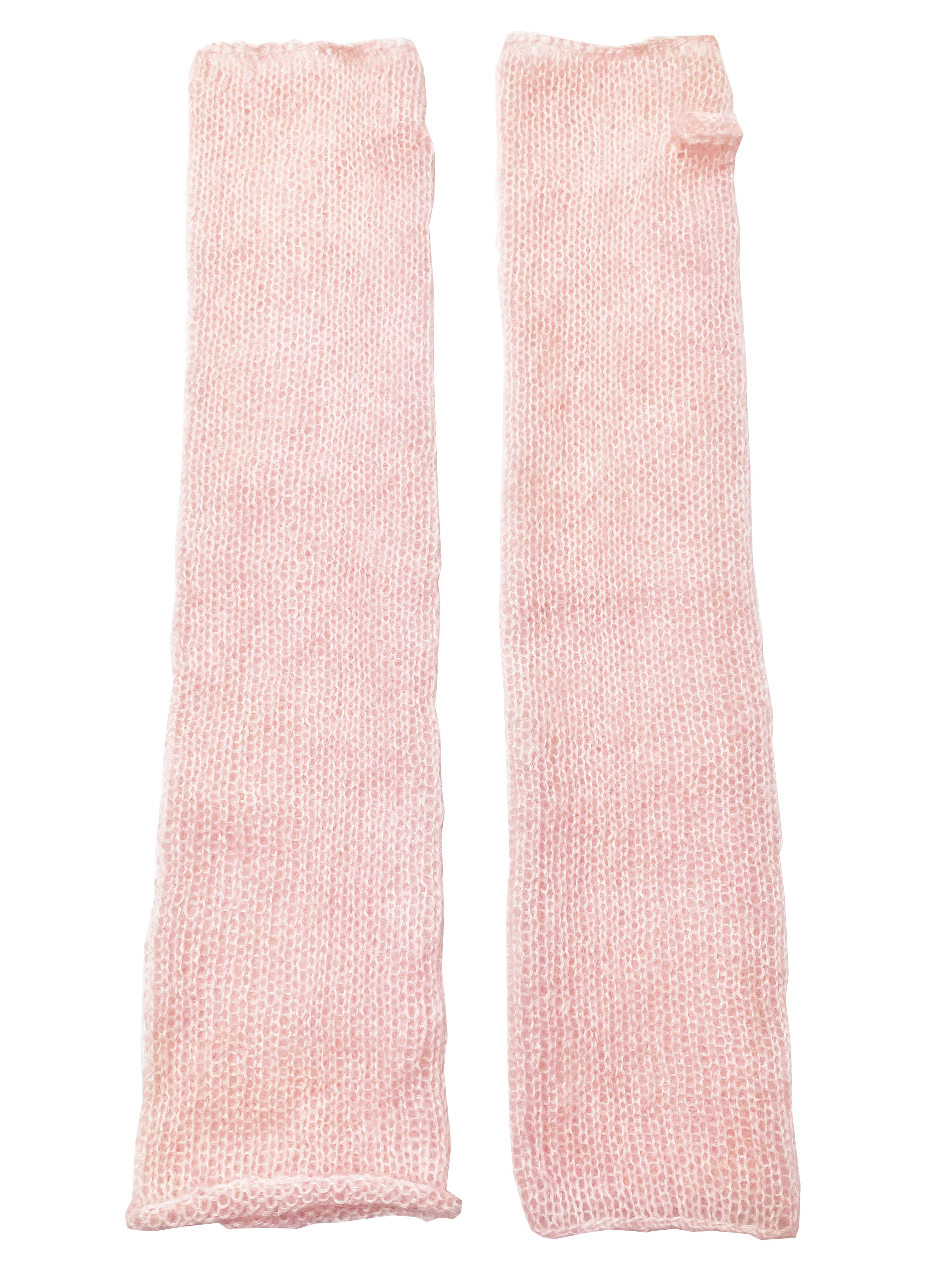 ニット、手袋、ロンググローブ、モヘア、フィンガーレス