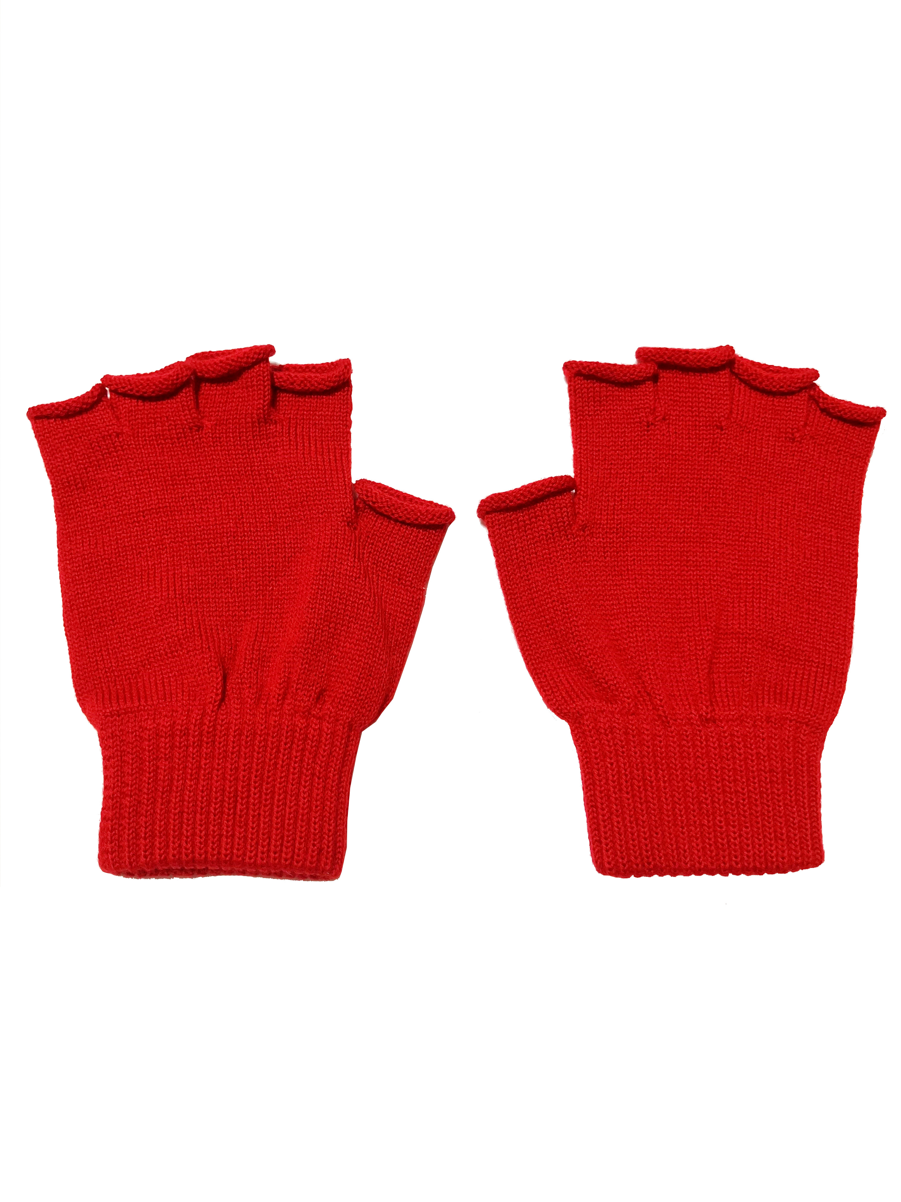 ニット、手袋、フィンガーレス、カシミヤ、ウール