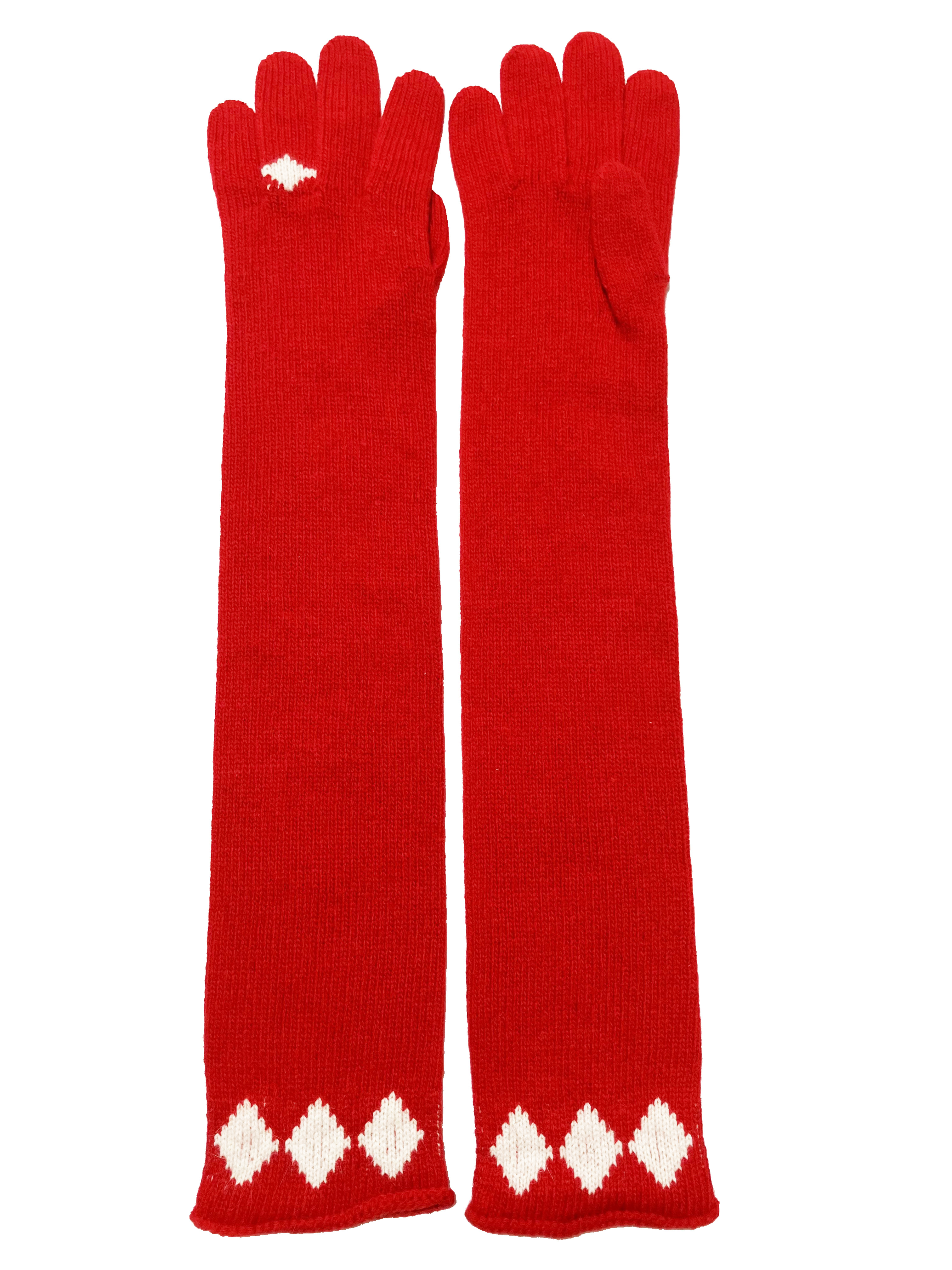 ニット、手袋、グローブ、ジャカード、ダイヤ