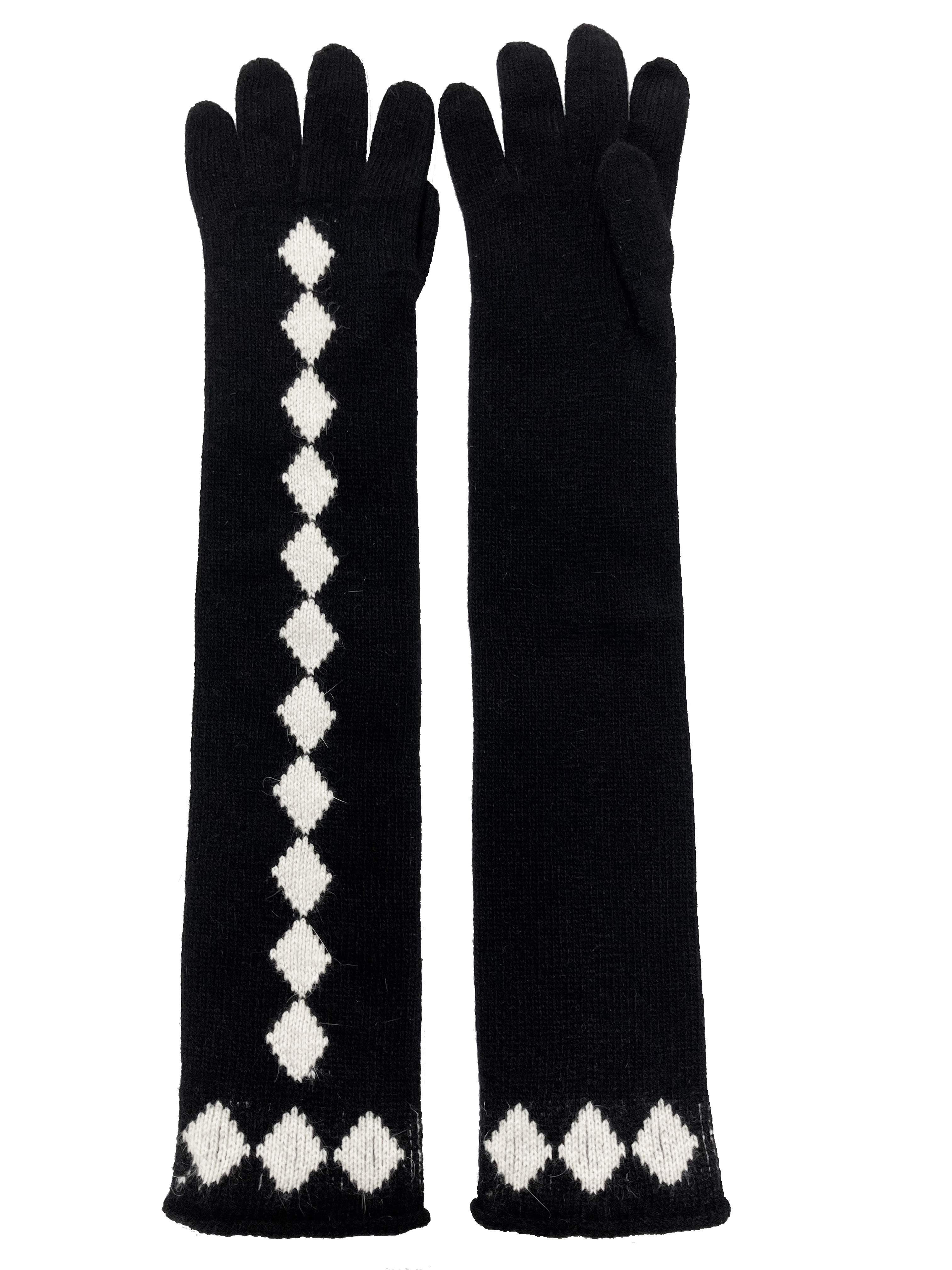 ニット、手袋、グローブ、ジャカード、ダイヤ