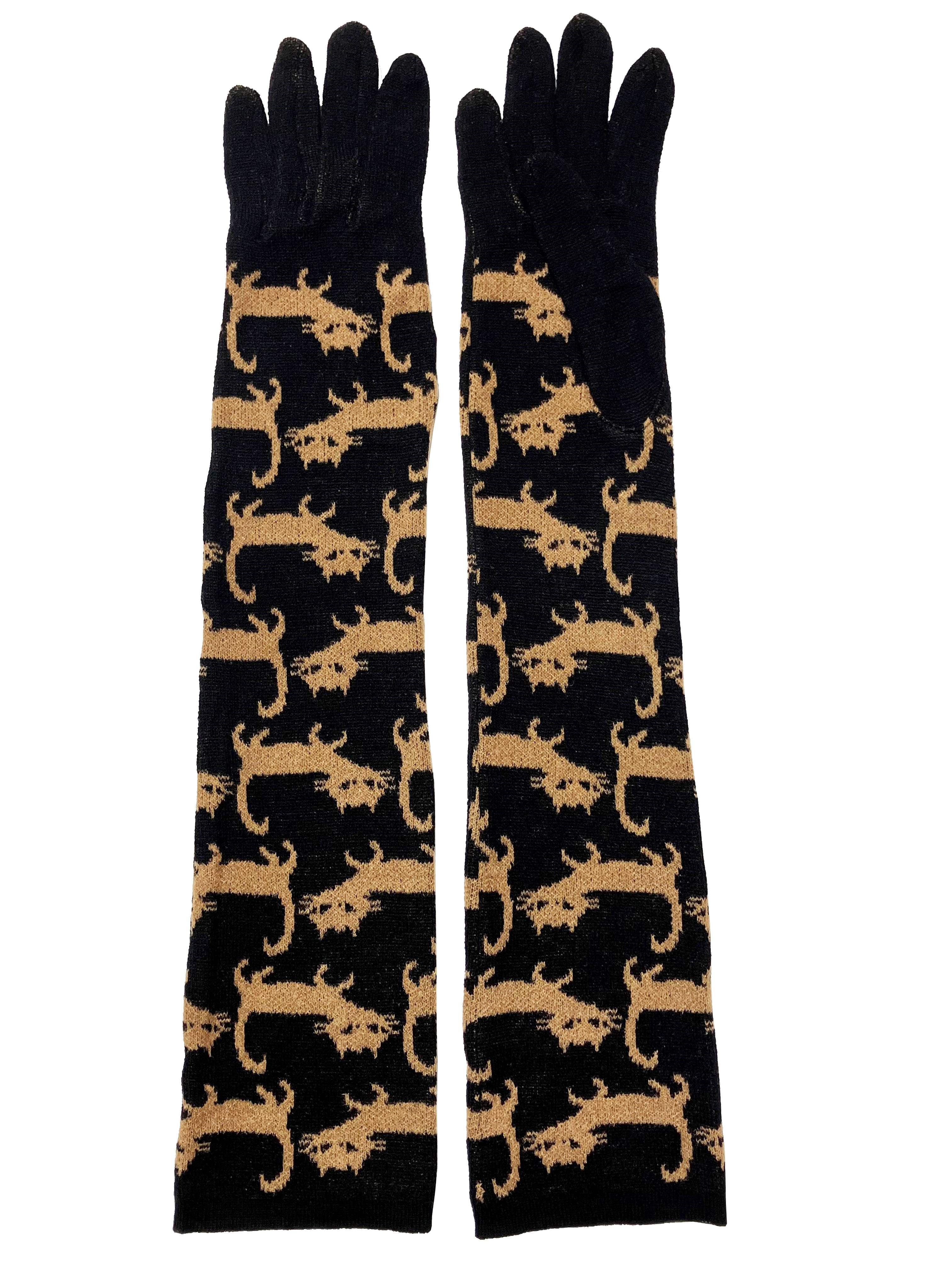 ニット、手袋、グローブ、ジャカード、ネコ