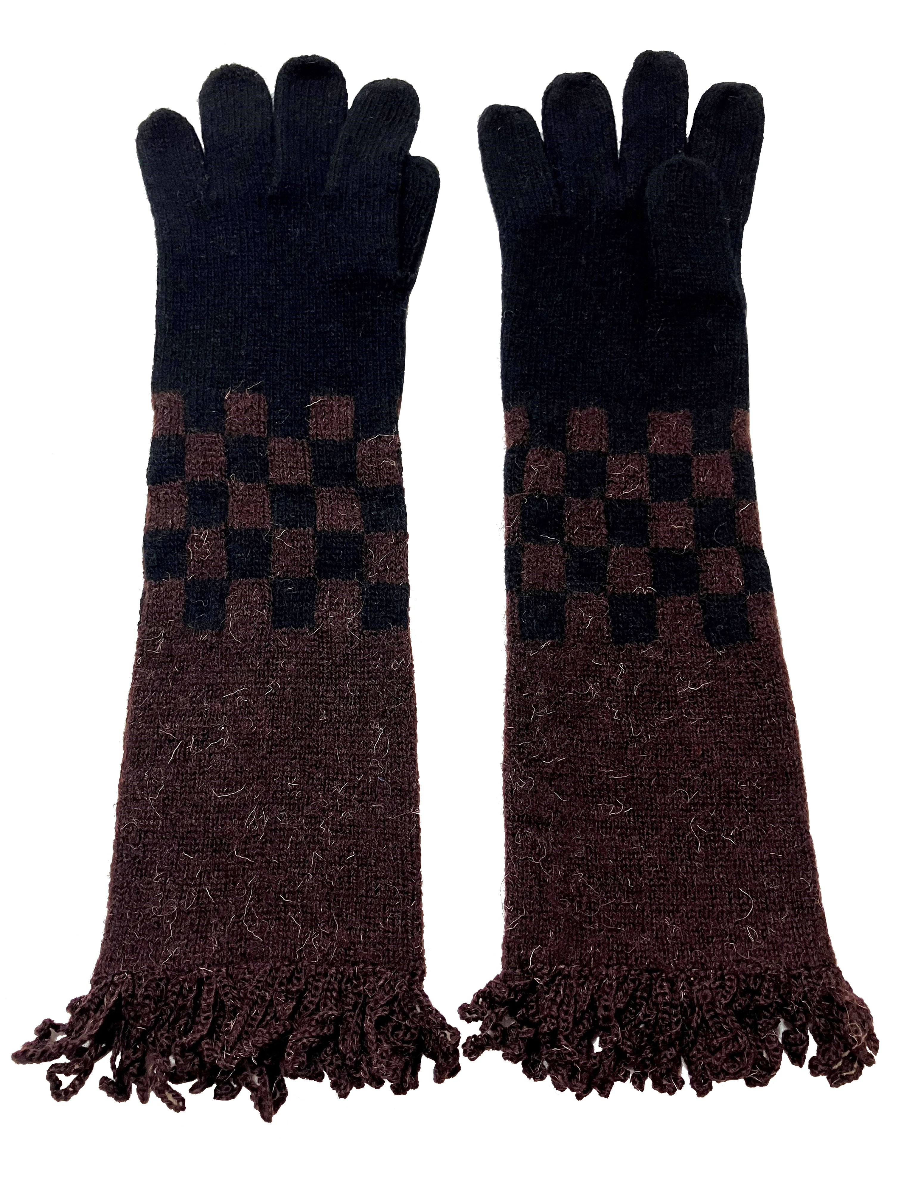 ニット、手袋、グローブ、ジャカード、市松