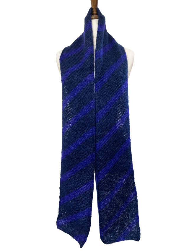 ニット、マフラー、ボーダー、斜め、モヘア