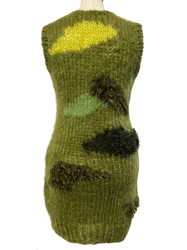 ニット、ノースリーブ、迷彩、プルオーバー、ワンピース